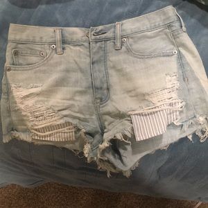 American eagle high rise jean shorts!
